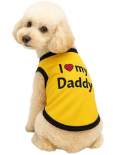 KUTKUT Drooling Small Dog and Cat Shirt | Breathable Autumn, Spring & Summer Cotton Sleeveless Shirt for Shihtzu, Maltese, ToyPoodle, Papillon (Size: L, Chest Girth 45cm, Back Length 35cm)